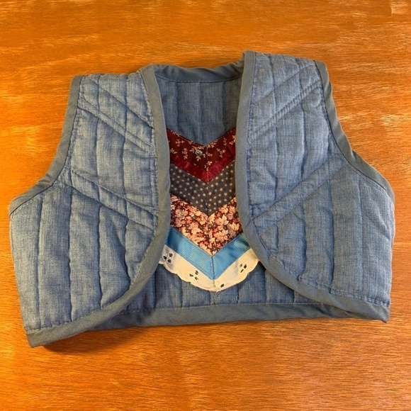 Handmade Fall Winter Quilted Vest For Toddlers Fits Like 12-18 Months (1334) - Picture 7 of 11